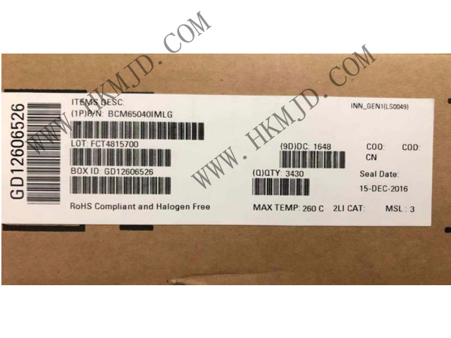 BROADCOM BCM65040 BCM65040IMLG 接口 - 驅(qū)動(dòng)器，接收器，收發(fā)器