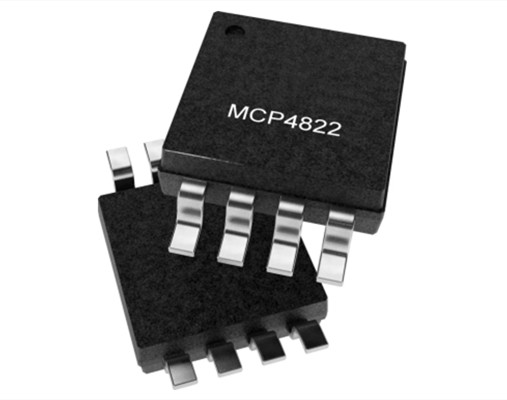 MCP4822T-E/SN內(nèi)置基準電壓源的雙通道、12位數(shù)模轉(zhuǎn)換器（DAC） 8SOIC