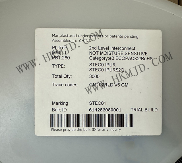 ST推出電源管理IC STEC01PUR 接地路徑安全開(kāi)關(guān)，帶可編程定時(shí)器