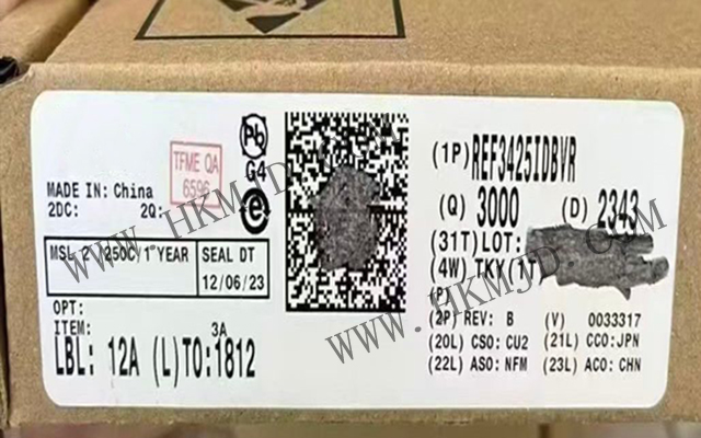 德州儀器 REF3425IDBVR：低溫漂 (6ppm/°C)、低功耗、高精度 CMOS 電壓基準(zhǔn)