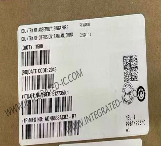 [供應原裝] ADI ADN8833ACBZ 1A，熱電冷卻器(TEC)驅(qū)動器