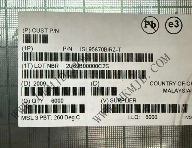 【現(xiàn)貨】明佳達電子供應 ISL95870BIRZ（Renesas）單相同步降壓型 PWM 穩(wěn)壓器